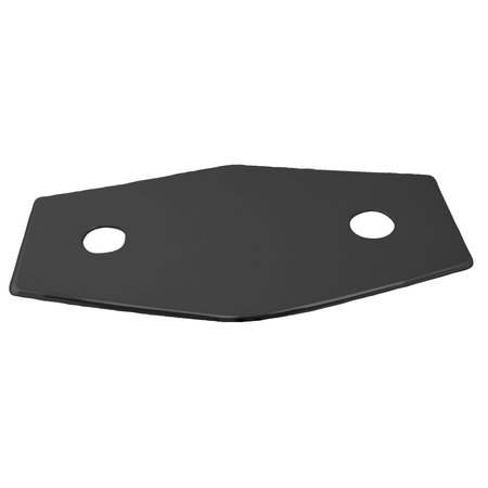WESTBRASS Two-Hole Remodel Plate in Powdercoated Flat Black D504-62